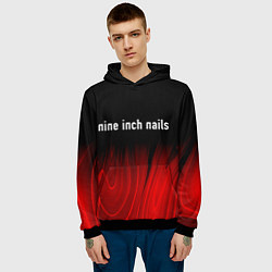 Толстовка-худи мужская Nine Inch Nails Red Plasma, цвет: 3D-черный — фото 2