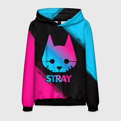 Толстовка-худи мужская Stray - Neon Gradient, цвет: 3D-черный