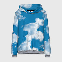 Толстовка-худи мужская Небо в облаках, цвет: 3D-меланж