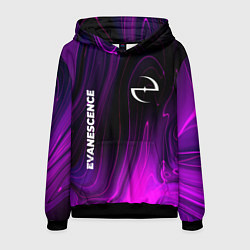 Толстовка-худи мужская Evanescence violet plasma, цвет: 3D-черный