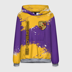 Толстовка-худи мужская PORSCHE- LAKERS COLORS, цвет: 3D-меланж