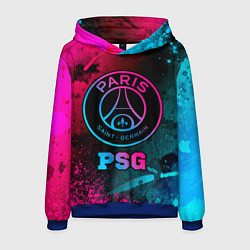 Толстовка-худи мужская PSG - neon gradient, цвет: 3D-синий