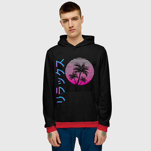 Мужская толстовка Закат Градиент / 3D-Красный – фото 3