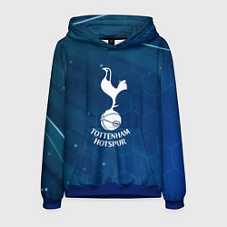 Толстовка-худи мужская Tottenham hotspur Соты абстракция, цвет: 3D-синий