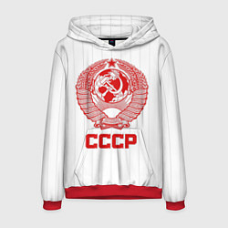 Толстовка-худи мужская Герб СССР - Советский союз, цвет: 3D-красный