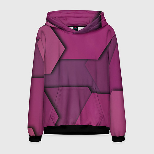 Мужская толстовка Геометрические фигуры в движении / 3D-Черный – фото 1