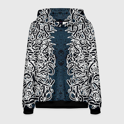 Мужская толстовка Белый шум / 3D-Черный – фото 1