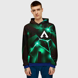 Толстовка-худи мужская Apex Legends разлом плит, цвет: 3D-синий — фото 2