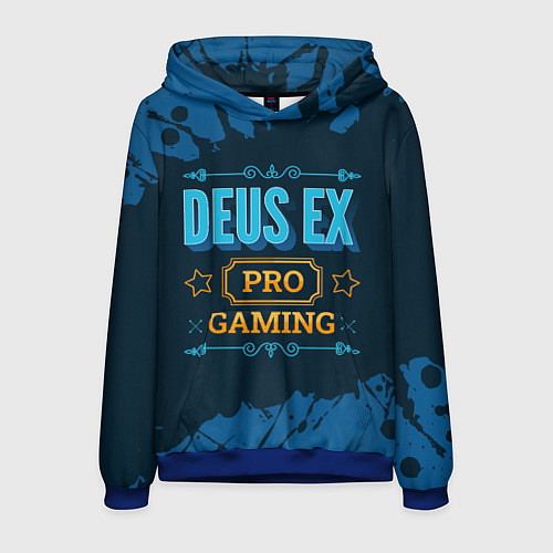 Мужская толстовка Игра Deus Ex: pro gaming / 3D-Синий – фото 1