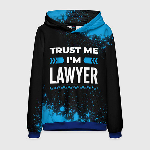 Мужская толстовка Trust me Im lawyer dark / 3D-Синий – фото 1