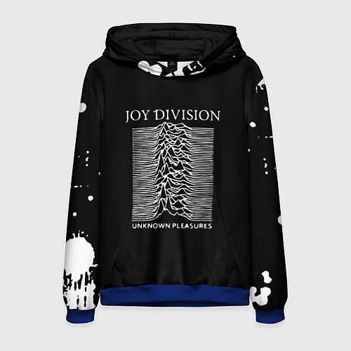 Мужская толстовка Joy Division - unknown pleasures / 3D-Синий – фото 1