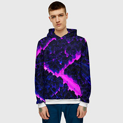 Толстовка-худи мужская Спящий город, цвет: 3D-белый — фото 2