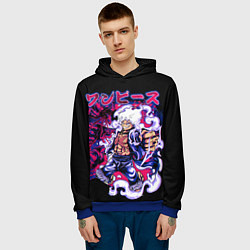 Толстовка-худи мужская Луффи 5 гир - One Piece, цвет: 3D-синий — фото 2