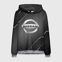 Толстовка-худи мужская Nissan метал карбон, цвет: 3D-меланж