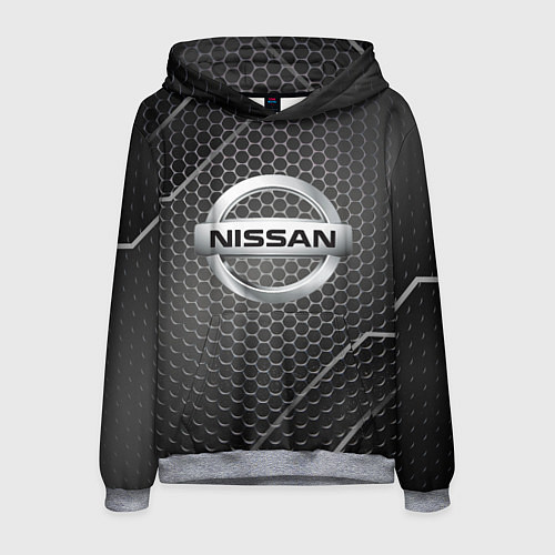 Мужская толстовка Nissan метал карбон / 3D-Меланж – фото 1
