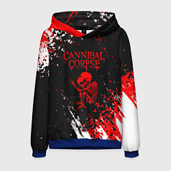 Толстовка-худи мужская Cannibal Corpse -краска, цвет: 3D-синий