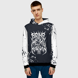 Толстовка-худи мужская Bring Me the Horizon краска, цвет: 3D-черный — фото 2