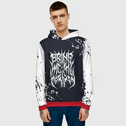 Толстовка-худи мужская Bring Me the Horizon краска, цвет: 3D-красный — фото 2