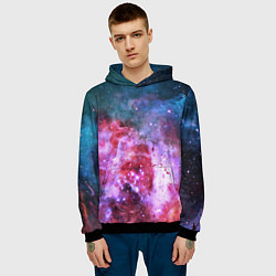 Толстовка-худи мужская Астрономия - вселенная, цвет: 3D-черный — фото 2