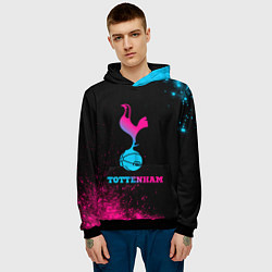 Толстовка-худи мужская Tottenham - neon gradient, цвет: 3D-черный — фото 2