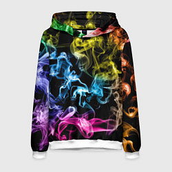 Толстовка-худи мужская Эйфория в дыму, цвет: 3D-белый