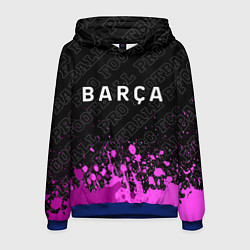 Толстовка-худи мужская Barcelona pro football: символ сверху, цвет: 3D-синий