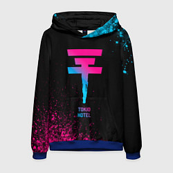 Толстовка-худи мужская Tokio Hotel - neon gradient, цвет: 3D-синий