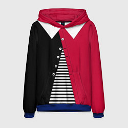 Толстовка-худи мужская Праздничный новогодний карнавальный костюм Буратин, цвет: 3D-синий