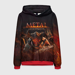 Толстовка-худи мужская Полудемон Metal Hellsinger, цвет: 3D-красный