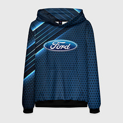 Толстовка-худи мужская Ford Абстракция, цвет: 3D-черный