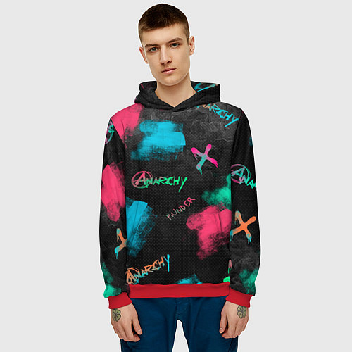 Мужская толстовка ANARCHY CS GO / 3D-Красный – фото 3