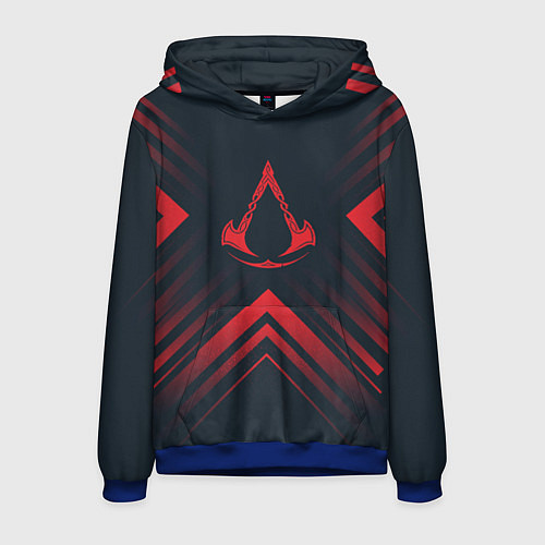 Мужская толстовка Красный символ Assassins Creed на темном фоне со с / 3D-Синий – фото 1