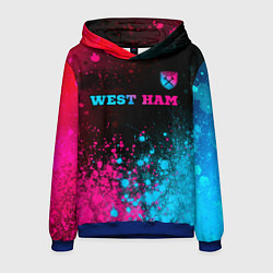 Мужская толстовка West Ham - neon gradient: символ сверху