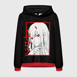 Толстовка-худи мужская Darling in the Franxx: 02, цвет: 3D-красный