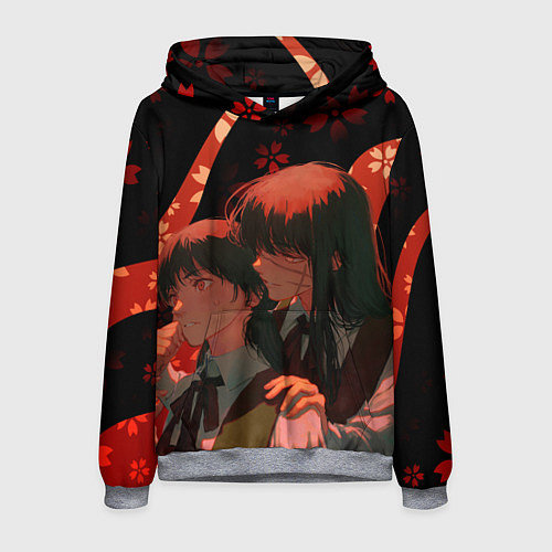 Мужская толстовка Аса Митака и Демон войны - Человек бензопила / 3D-Меланж – фото 1