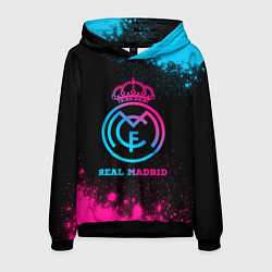 Толстовка-худи мужская Real Madrid - neon gradient, цвет: 3D-черный