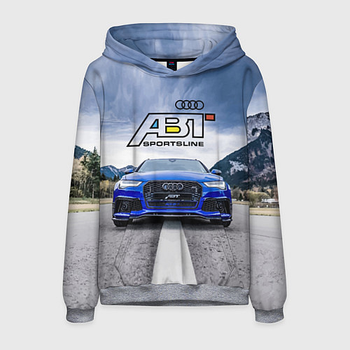 Мужская толстовка Audi ABT - sportsline на трассе / 3D-Меланж – фото 1