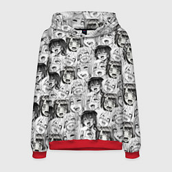 Толстовка-худи мужская Разные девушки Ахегао, цвет: 3D-красный
