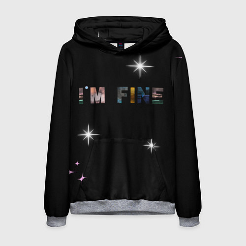 Мужская толстовка Надпись / 3D-Меланж – фото 1