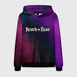 Мужская толстовка Attack on Titan gradient space