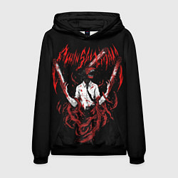 Толстовка-худи мужская Человек бензопила в ярости, цвет: 3D-черный