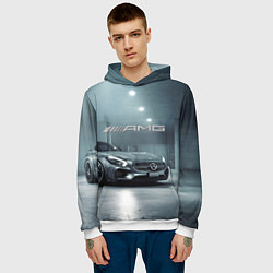 Толстовка-худи мужская Mercedes AMG - Motorsport, цвет: 3D-белый — фото 2