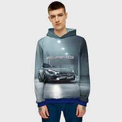 Толстовка-худи мужская Mercedes AMG - Motorsport, цвет: 3D-синий — фото 2