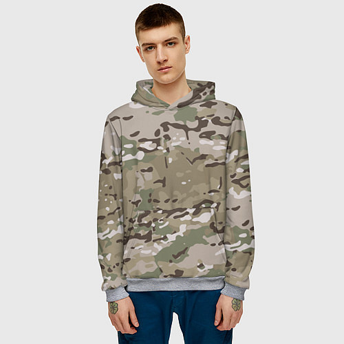 Мужская толстовка Камуфляж Multicam / 3D-Меланж – фото 3