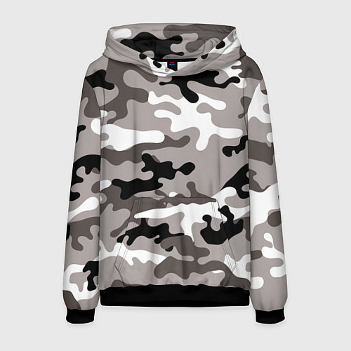 Мужская толстовка Камуфляж Urban крупный / 3D-Черный – фото 1