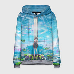 Толстовка-худи мужская Аниме Пейзаж, цвет: 3D-меланж