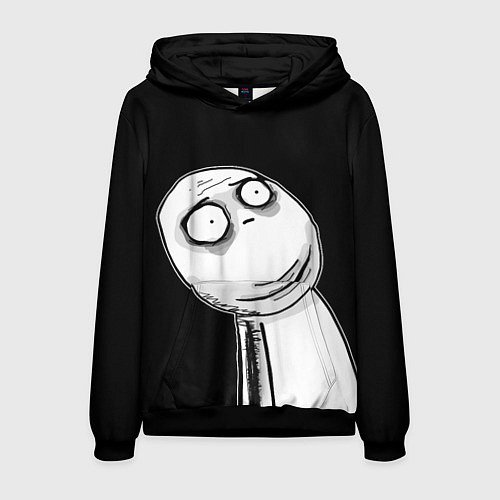 Мужская толстовка Мемные стикеры - Отчаяние / 3D-Черный – фото 1