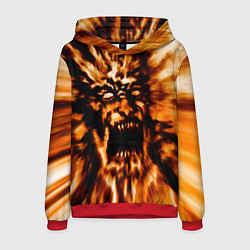 Толстовка-худи мужская Fire demon scream, цвет: 3D-красный