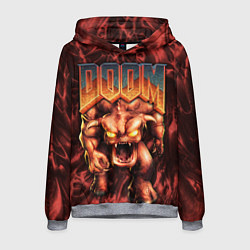 Толстовка-худи мужская DOS DOOM - Bull demon, цвет: 3D-меланж