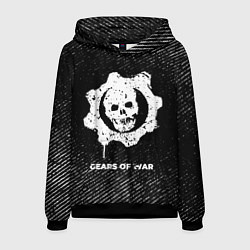 Толстовка-худи мужская Gears of War с потертостями на темном фоне, цвет: 3D-черный
